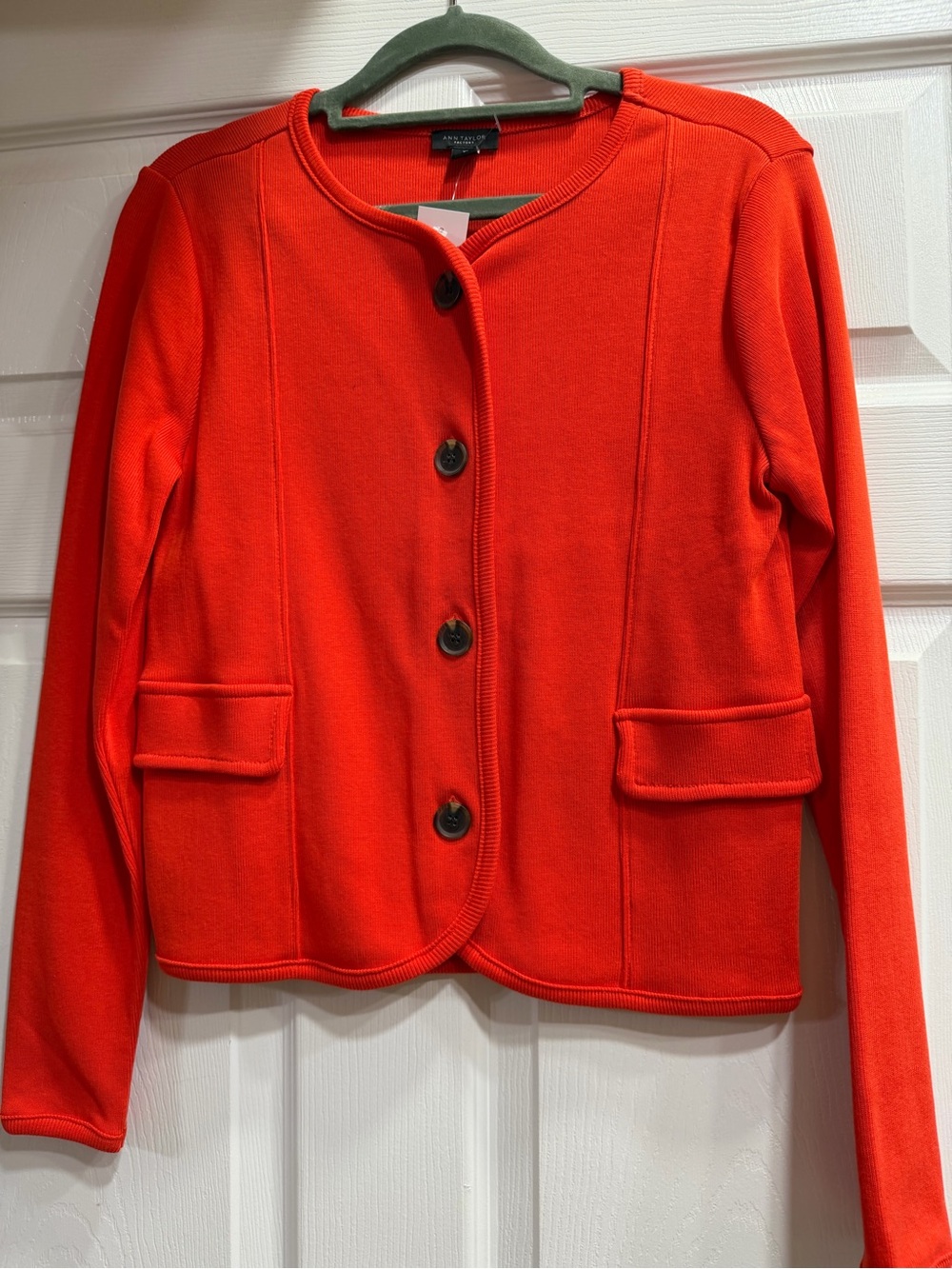 Classic Women's orange Button Front Jacket - Talbots